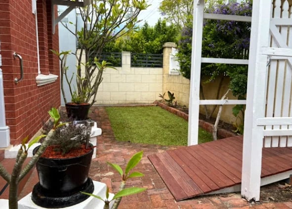 Backyard transformation with deck