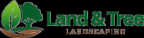 Land & Tree Landscaping logo with green leaf and tree icon